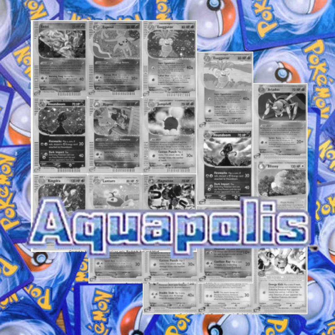 aquapolis pokemon card list Pokémon Aquapolis Master Set & Complete Set Tracker (includes Grayscale Card  Placeholders) – Aquapolis Expansion – Pokémon Classic