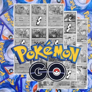Espada y Escudo - Rastreador del set maestro promocional de Pokémon GO (incluye marcadores de posición de cartas en escala de grises + indicadores holográficos e inversos)