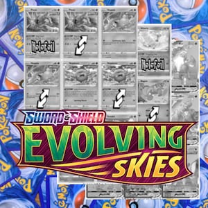 Espada y Escudo - Rastreador de la colección maestra de Cielos Evolutivos (Incluye marcadores de posición de cartas en escala de grises + Holofoil e indicadores de reverso)