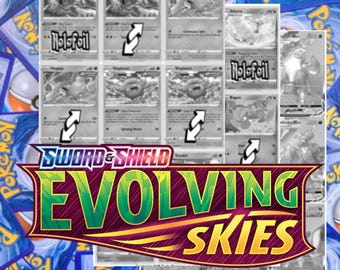 Rastreador de la colección maestra de Evolving Skies: Marcadores de posición de tarjetas holográficas (descarga digital)