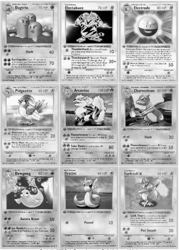 Pokemon Base Set Master Set Tracker (includes Grayscale Card Placeholders)   Original Base Set - Pokemon Classic - Etsy Canada