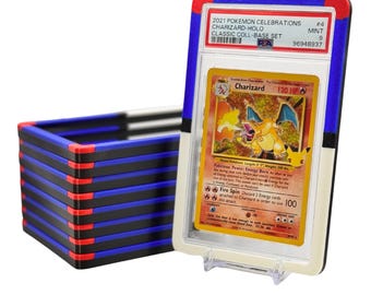 3D Printed Ultraball PSA Card Bumper • Pokémon PSA Slab Protector • Graded Card Guard • Poké Ball Edge Cover for PSA Pokémon Cards