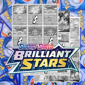 Tracker del set principale Brilliant Stars & Trainer Gallery (include segnaposto per carte in scala di grigi + indicatori olografici e inversi)