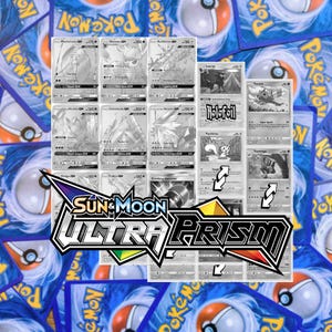 Sun and Moon Ultra Prism Master Set Tracker (Includes Grayscale Card Placeholders + Holofoil & Reverse Indicators) - Ultra Prism Expansion