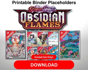 Pokémon TCG Color Graded Overlay Binder Pages PDF for Scarlet and Violet Obsidian Flames – For Master Set and Complete Set Collectors