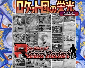 Glory of Team Rocket - Japanisches Kartenset, Graustufen Platzhalter (Digitaler Download)