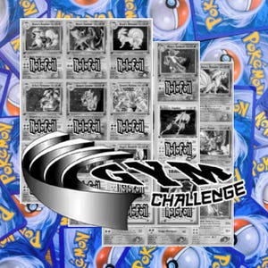 Suivi de l'ensemble principal du Pokémon Gym Challenge (comprend des espaces réservés pour les cartes en niveaux de gris + des indicateurs holographiques) - Extension du Gym Challenge