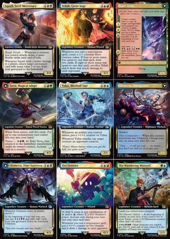 Final Fantasy MTG Complete Set | Magic the Gathering Crossover Cards | FIN  Deck (cards 1585) - Etsy