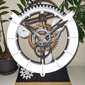 The Orbiter Electro-Mechanical Wooden Planetary Geared Clock - DIY kit - Make it yourself