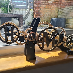 The H.M.S. Electro-Mechanical diy wooden geared clock craft kit - build it yourself!
