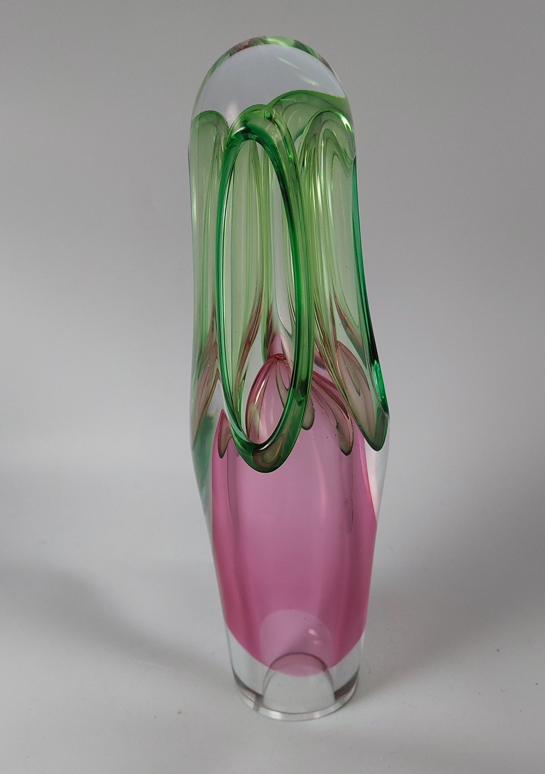 Vintage Adam Jablonski Majestic Art Glass Hand Blown Lead Crystal Vase
