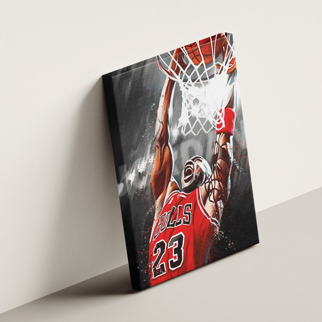 Michael Jordan Wall Art Michael Jordan Canvas Art With Etsy