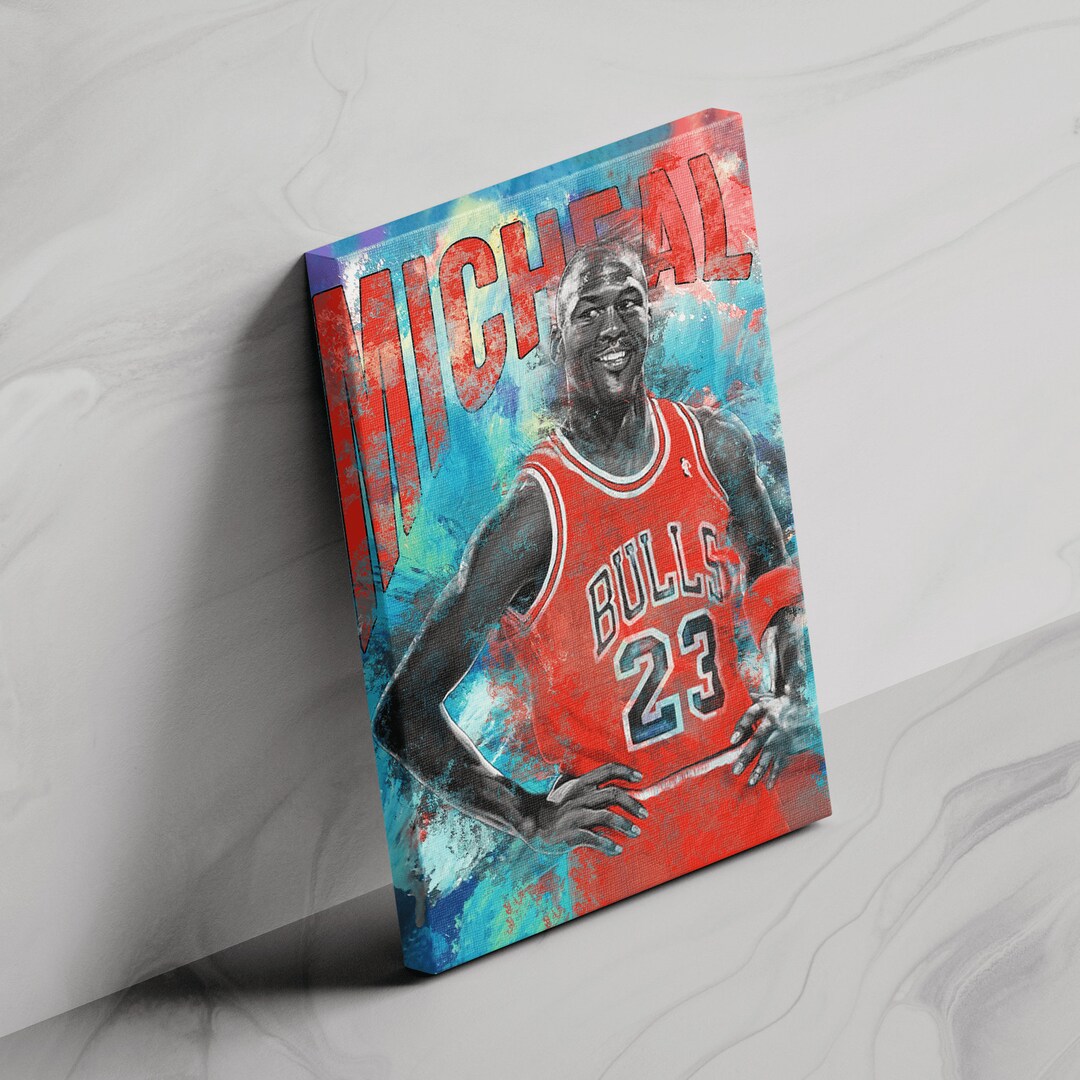 Michael Jordan Wall Art Michael Jordan Canvas Art With Etsy