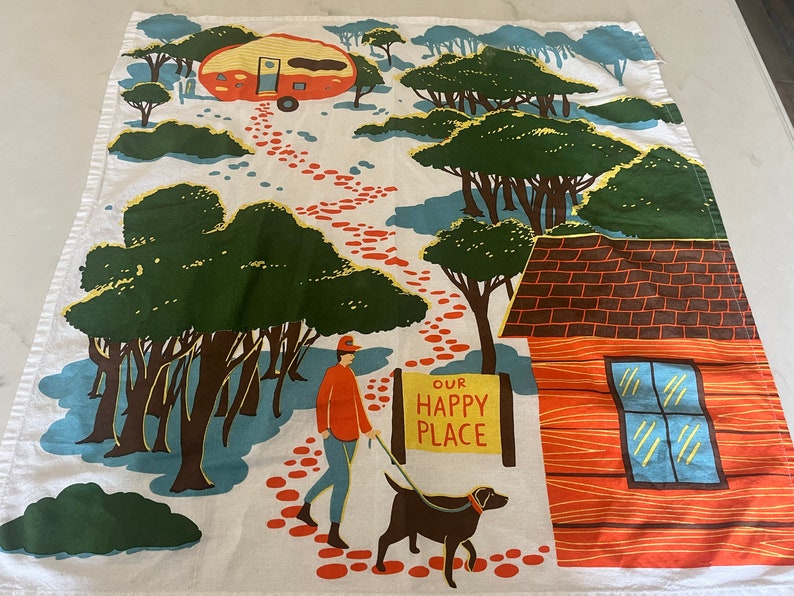 Primitives by Kathy Our Happy Place Tea Towel - Thumbnail 2