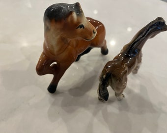 Vintage Pair of Porcelain Horses or Ponies