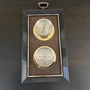 Vintage Springfield 2 Gauge Weather Station