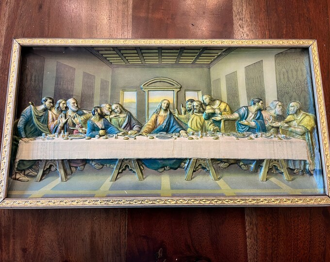 Vintage Last Supper Framed Art Etsy