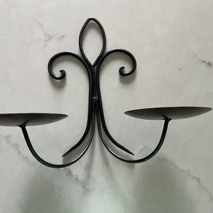 Vintage Wall Mounted Metal Candelabra