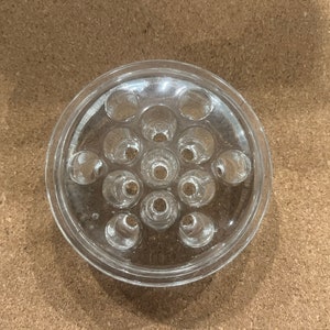 Vintage 4 inch Clear Glass Flower Frog