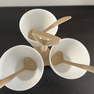Vintage Tupperware Condiment Caddy with Spoons