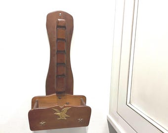 Vintage Wooden Letter, Mail, Key Holder, or Organizer