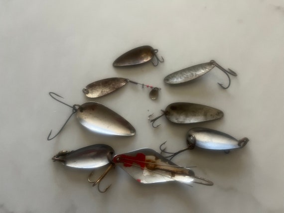 Collection of 8 Vintage Spoon Daredevil-like Lures -  Israel