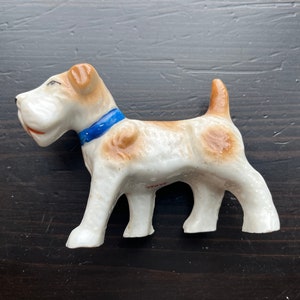 Vintage Japan Stamped Porcelain Terrier Dog Figurine