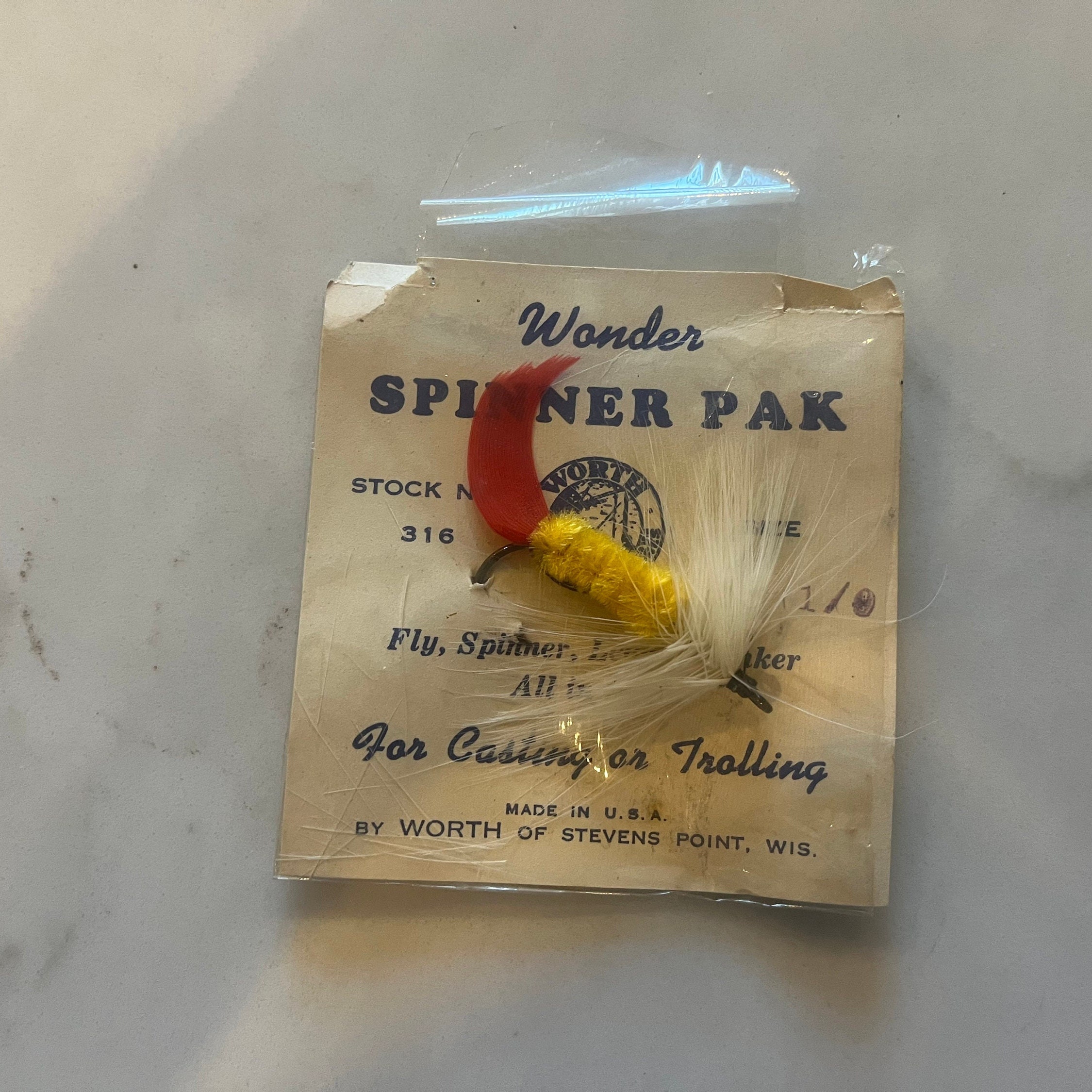 Vintage Fishing Lure Egg Wobbler, Spiner Pak, Split Shots 