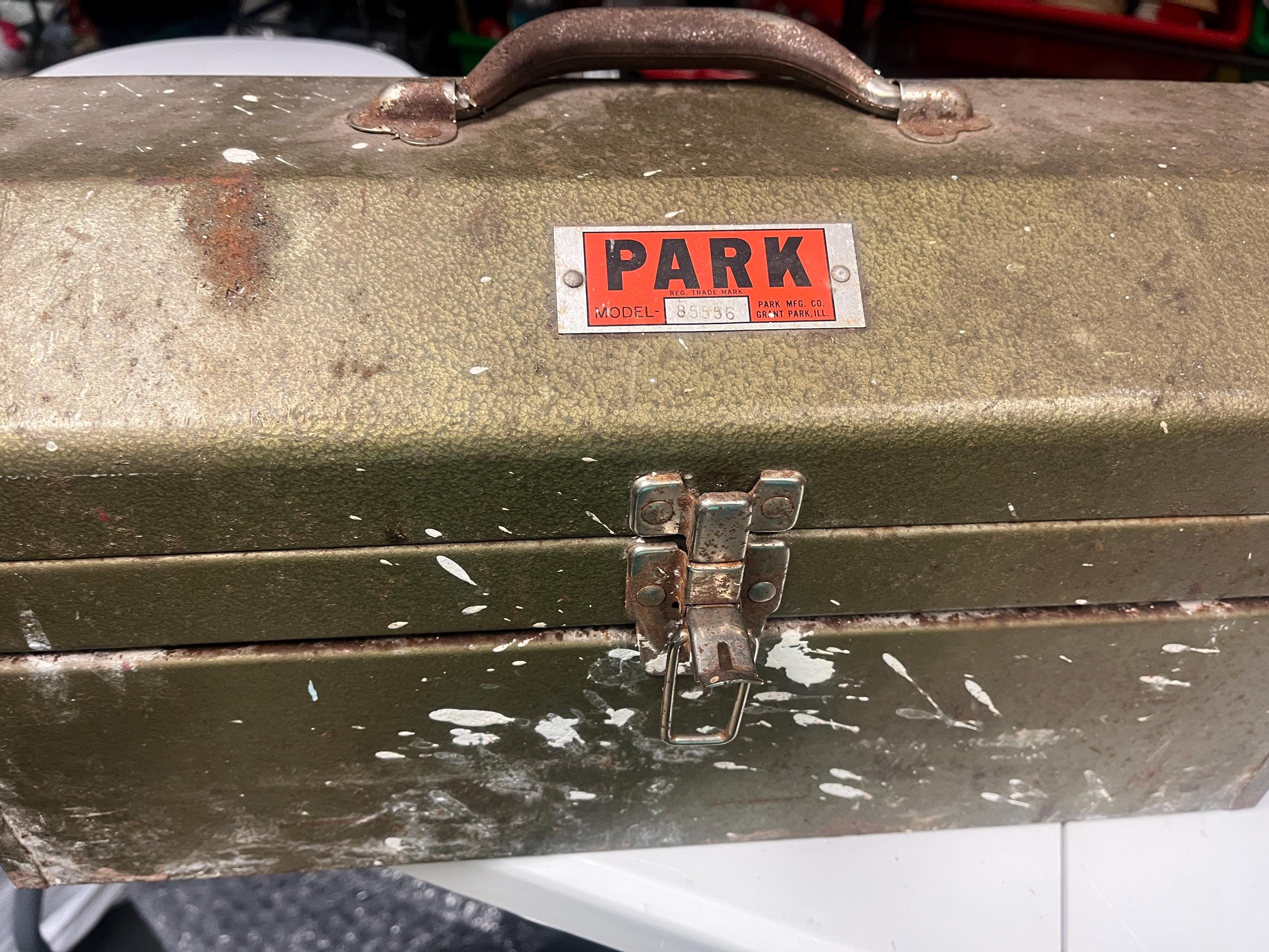 Vintage 50's Green Park Metal Tool Box Model 85556 - Etsy