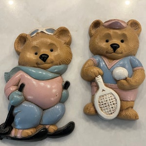 1992 Vintage Burwood Bear Wall Hangings