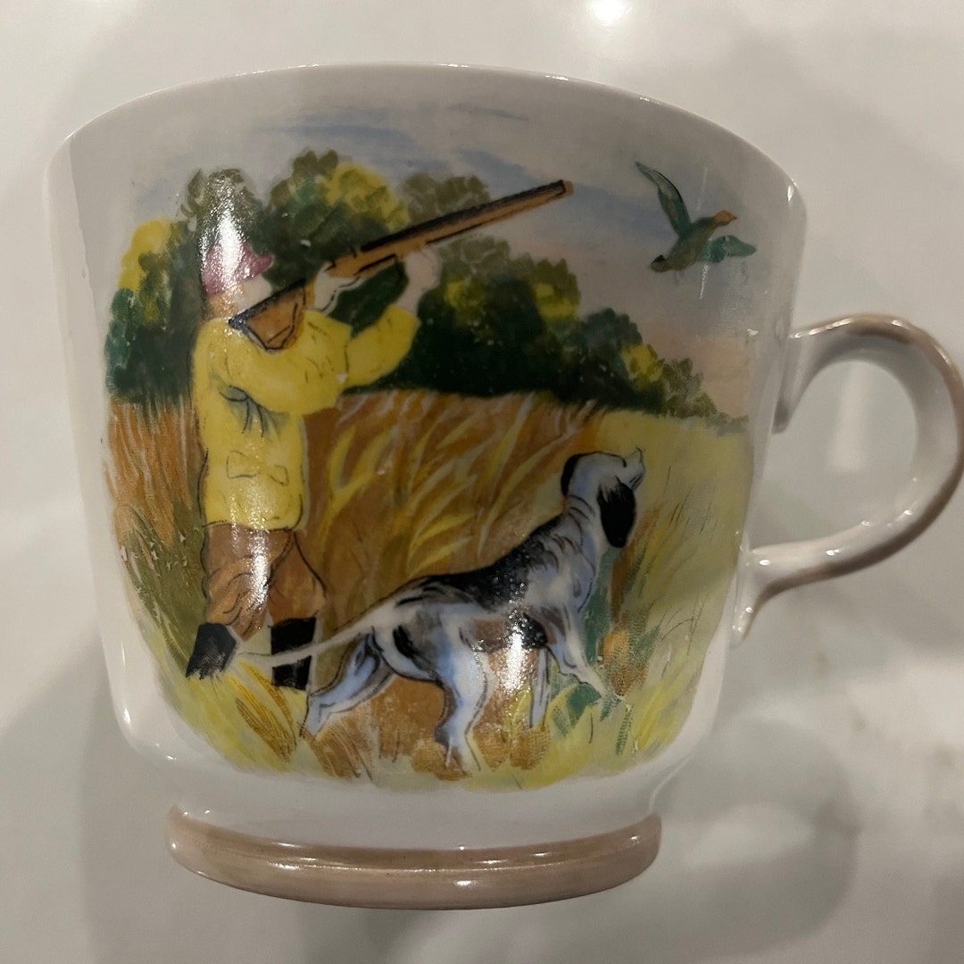Beautiful Vintage Bird Hunting Cup - Etsy