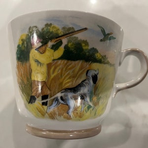 Vintage Bird Hunting Cup: Cabin Decor, Morning Joe