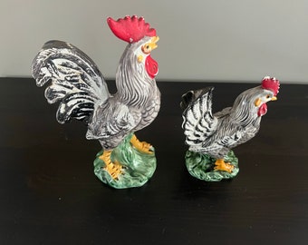 Pair of Ceramic Chickens from Japan