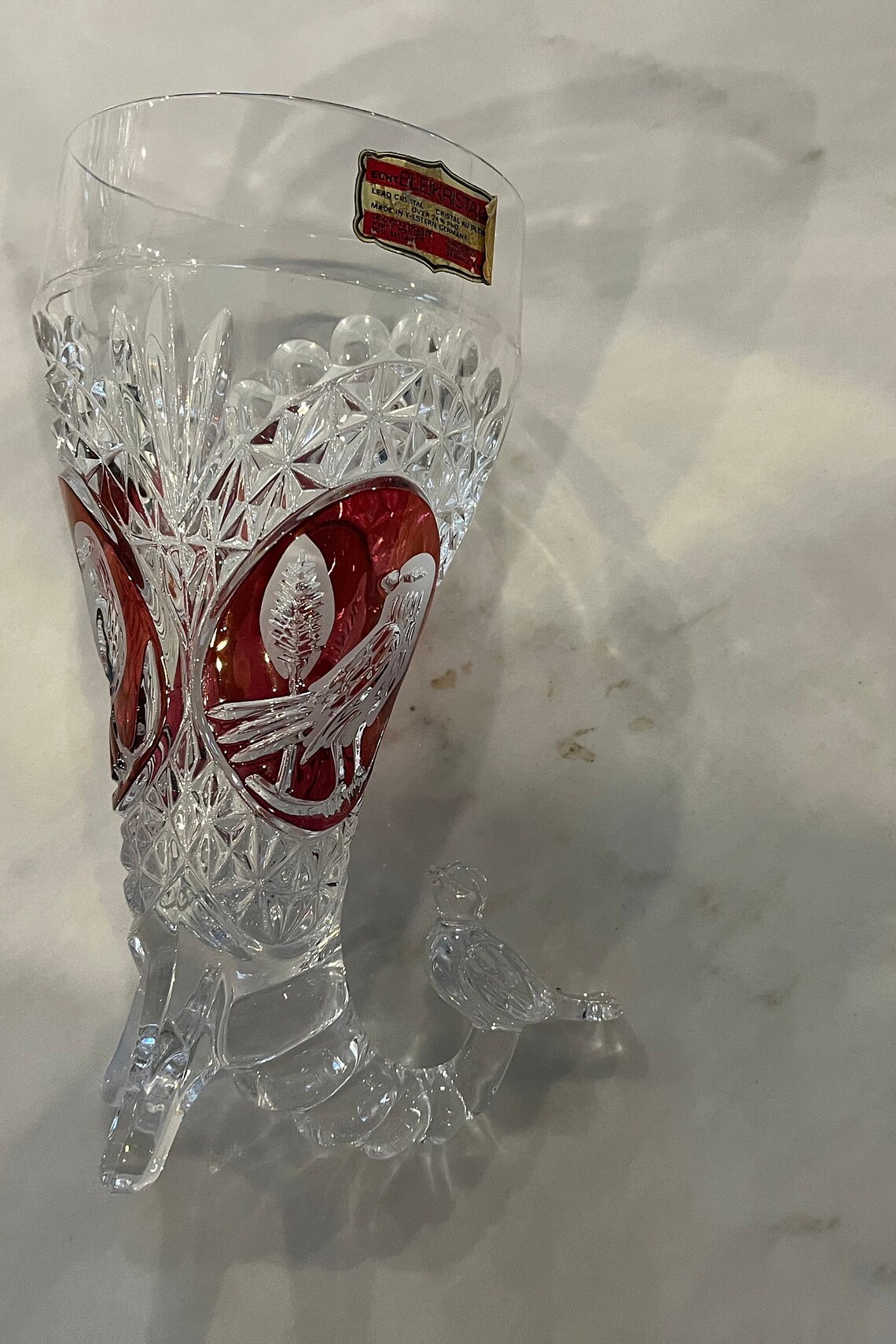Vintage West Germany Lead Crystal Vase Etsy