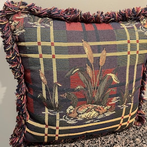 Vintage Duck Tapestry Throw Pillow