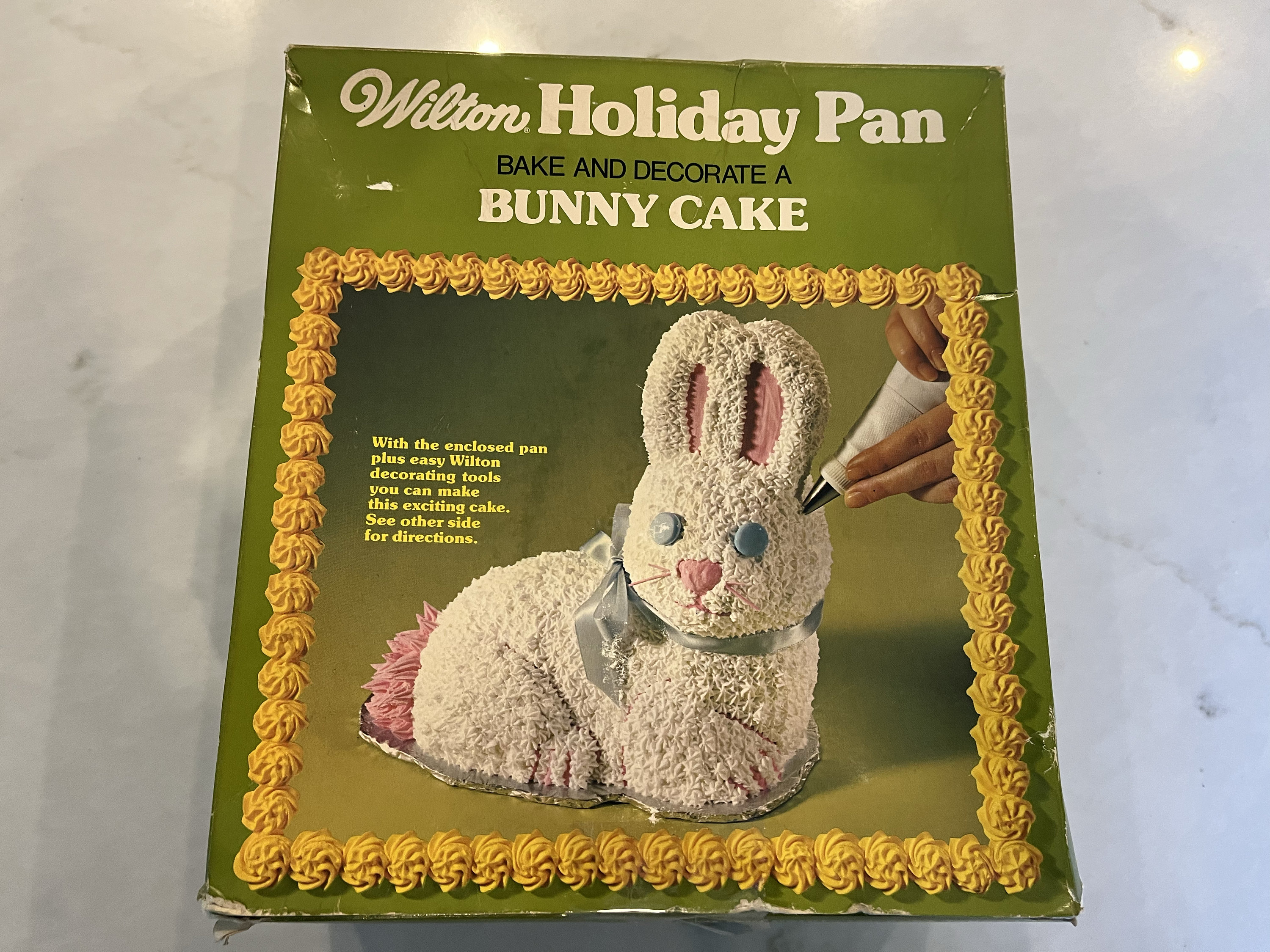 Bunny Holding Egg Cake Pan 3D Shape, BPA Free and Non-Stick Rabbit