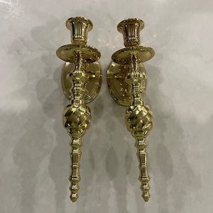 Solid Brass Vintage Swirl Wall Sconce Candle Holders