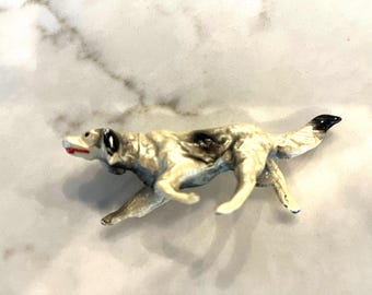 Vintage Metal Setter Dog Figurine