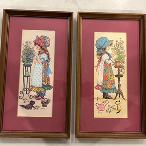 Pair of Amy Patchworks Vintage Art Pieces from the 1980&#39;s