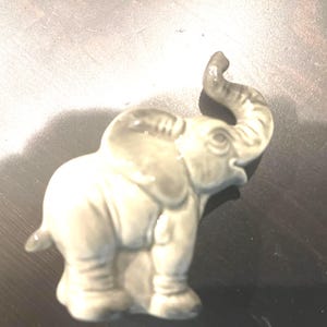 Set of 3 Ceramic Elephant Figurines