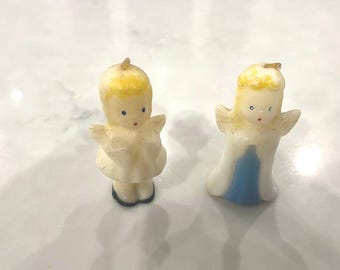 Vintage Pair Angel Candles