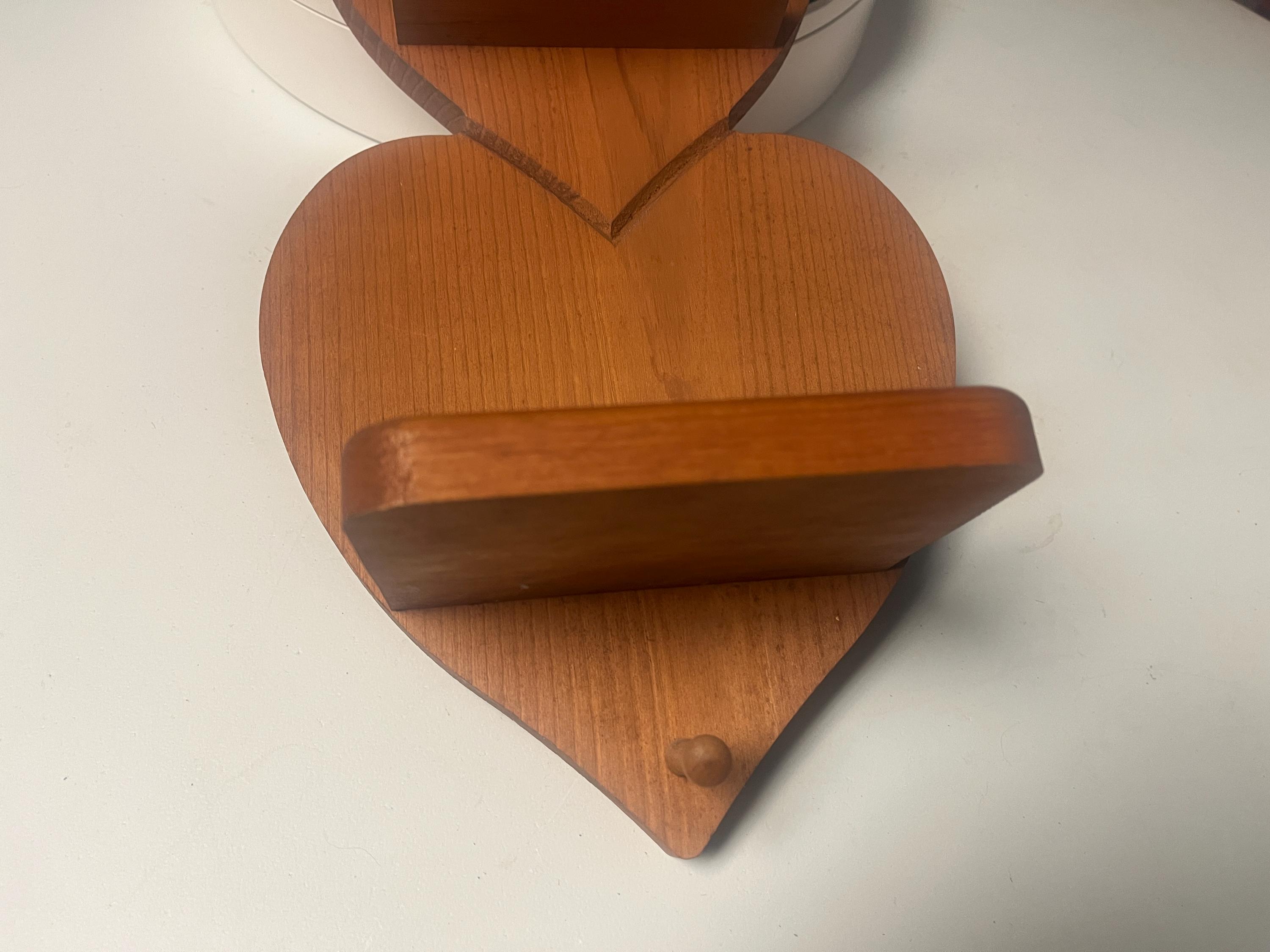 3 Tier Heart Shaped Knick Knack Shelf and Peg Wall Hanging - Etsy