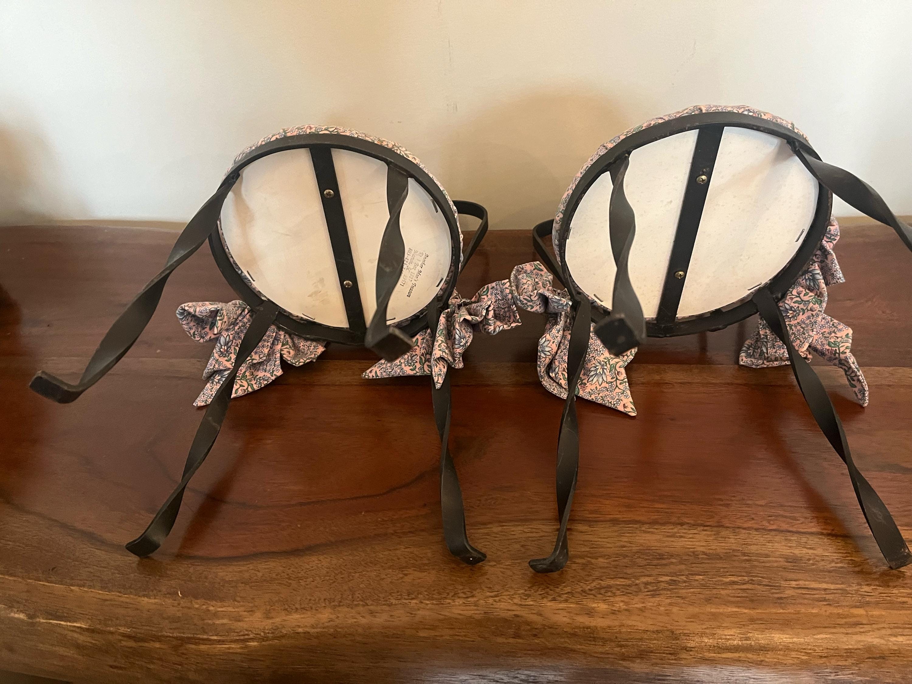 Pair Doll/bear Ice Cream Parlor Styled Metal Chair With Decorative ...