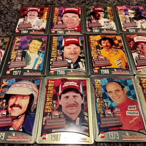 Vintage 25 Years of Champions Winston Cup 25 Metal Collectors Cards