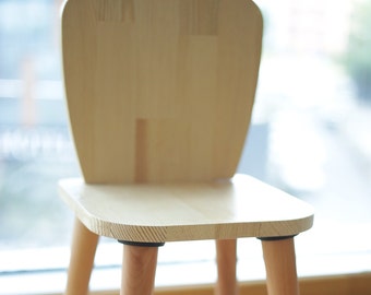 Personalized Wooden Chair For Kids, Montessori Seat, Kids Furniture, Kids Naturel Chairs, Children Wooden Chair, Bear Toddler, Naturel Chair