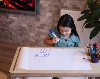 Wooden Children's Table- Chair Set | Arts and Crafts Table | Minimalist Design | 100% Birch