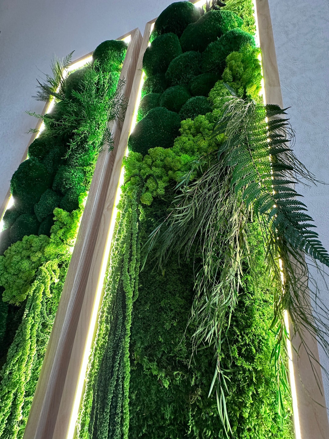 Stabilized Moss Panel, Wooden Moss Wall Art, Moss Wood Sign, Eco Wall ... - Luxury High Rise Eco Wall Decor Ideas