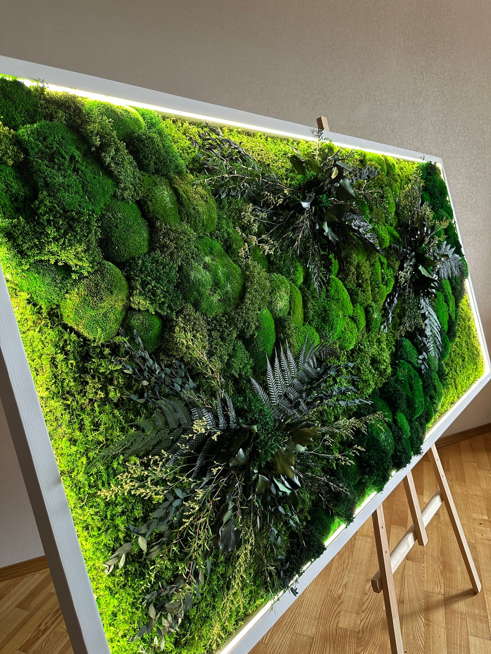 Eco Wall Decor Ideas Online Reference: Moss Wood Wall Decor Stabilized Moss Panel Wooden Moss Wall