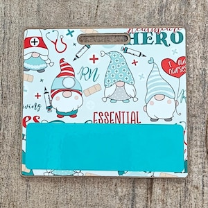 Cute Customizable Nurse Gnome Badge Buddy