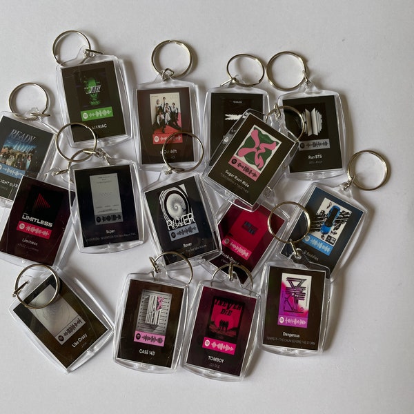 KPOP Song Keyrings - Any K-pop Song handmade - personalisation - Exclusive to Etsy